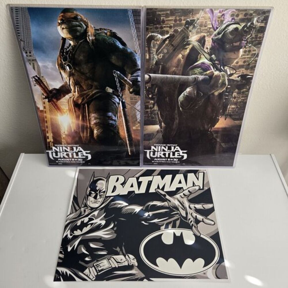 Batman 16"x12.5" Metal‎ Sign DC Desperate Enterprises/ 2 TMNT Movie Posters